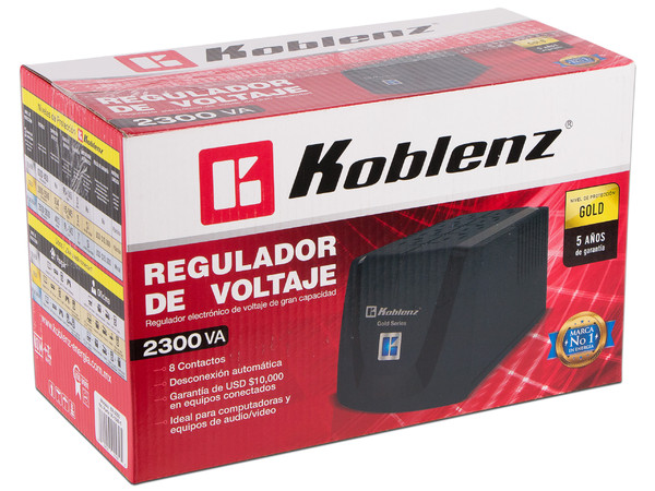 Regulador Koblenz 2300VA/1000W con 8 contactos.