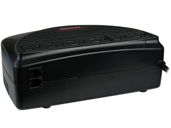 Regulador de Voltaje Logic AVR de 1000VA/400W, 6 contactos. Color Negro 