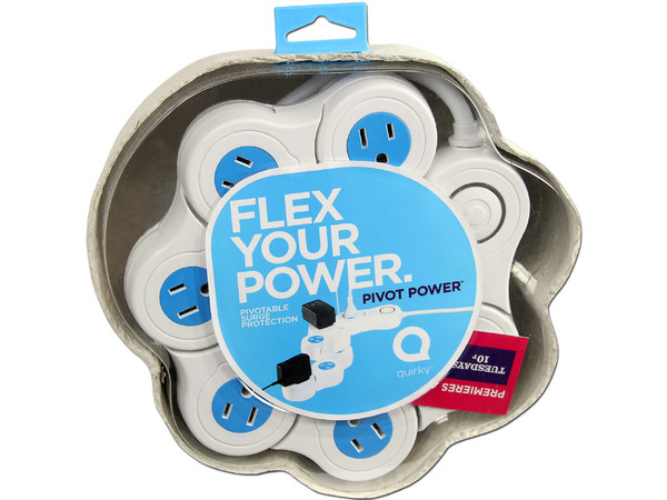 Multicontacto Flexible Quirky Pivot Power de 6 Contactos. Color Blanco 