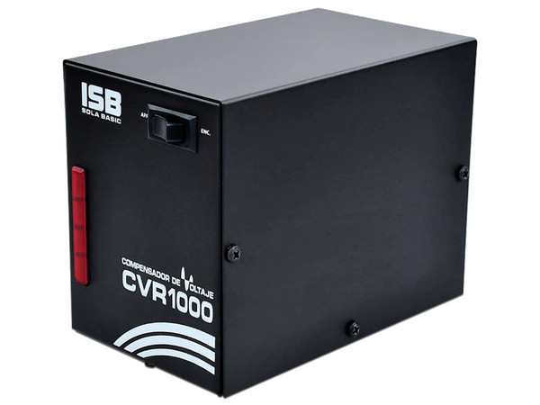 Regulador Sola Basic CVR-1000 de 1000 VA, 500W, 1 contacto NEMA 5-15R, Cuenta con Fusible de protección de 10A.