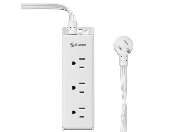 Tira Multicontactos de 9 Salidas Horizontales, Protección de Sobrecarga, Plástico Retardante al Fuego, Cable de 1.10m, 125 Vca.