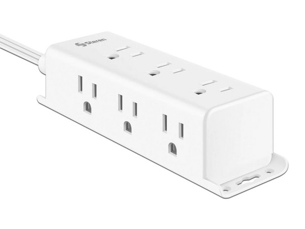 Tira Multicontactos de 9 Salidas Horizontales, Protección de Sobrecarga, Plástico Retardante al Fuego, Cable de 1.10m, 125 Vca.