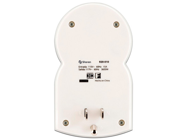 Protector de Voltaje Steren Contra Variaciones 3600W para Electrodomésticos
