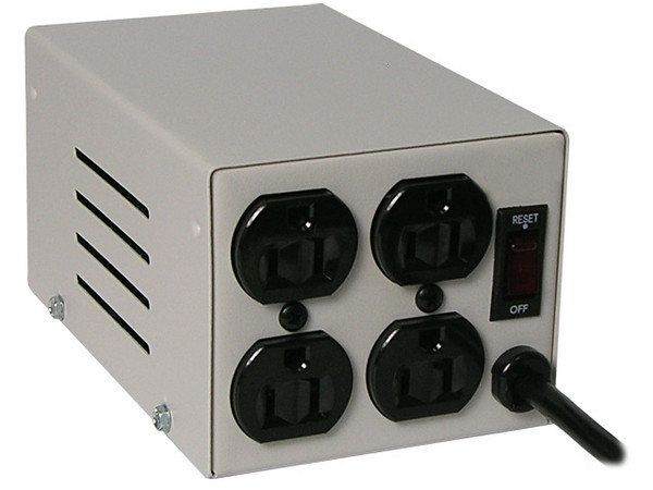 Regulador de Voltaje TDE, 1000W con protección para fax/modem, 4 contactos.