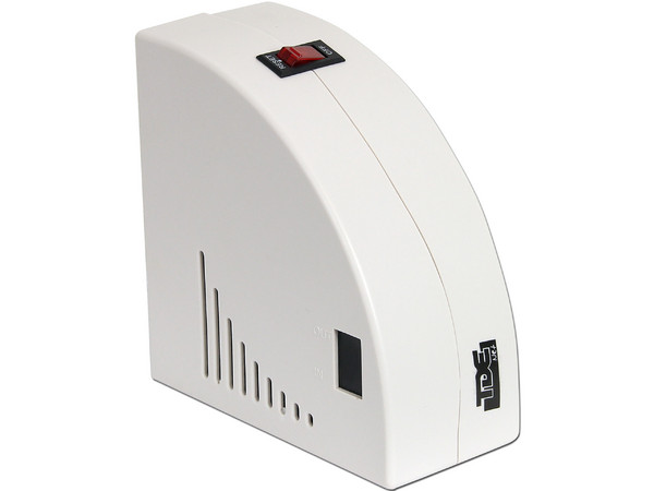 Regulador de Voltaje TDE de 1KVA, Diseño Curvo, Color Beige, 4 Contactos + Protección para Teléfono