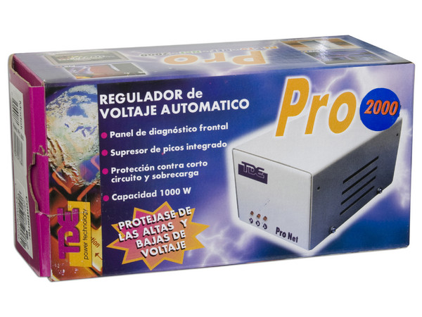 Regulador TDE Pro 2000, 4 Contactos, Color Beige.