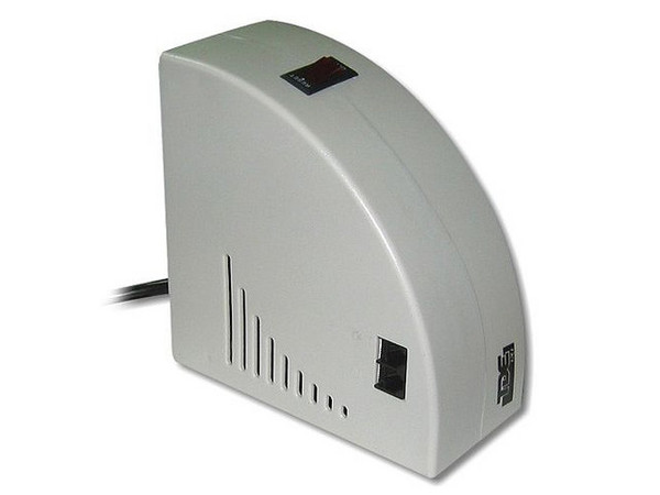 Regulador de Voltaje TDE de 1000W, Diseño Curvo, Color Beige, 6 Contactos + Protección para Teléfono