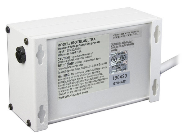 Supresor de Picos y Ruido TrippLite Isotel, 4 Contactos, 2700 Joules.