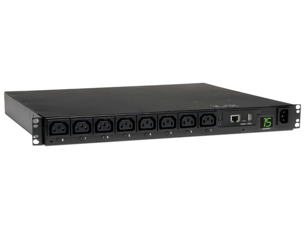 PDU Multicontacto Monofásico TrippLite PDUMH15HVNET, 200-240V , 2.5KW, Controlable, Cable de 1.98m, Color Negro.