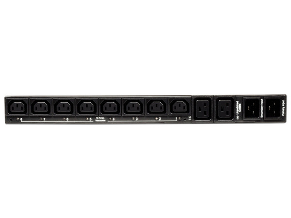  ATS / PDU Conmutador de transferencia automática con medidor digital de corriente Tripp-Lite de 10 contactos, monofásico.