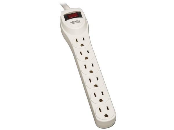 Multicontacto TrippLite TLP602 de 6 contactos con supresión de picos de 180J.