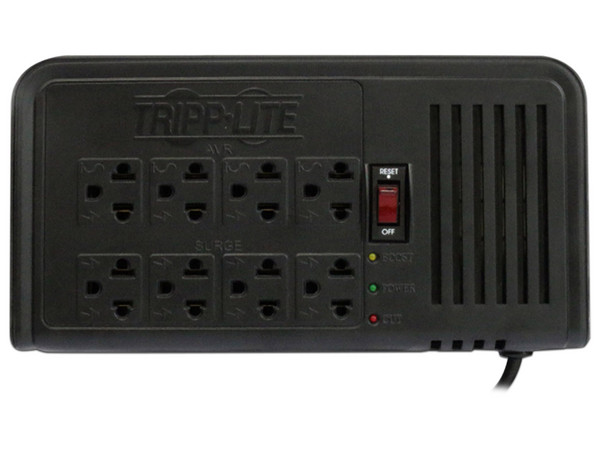 Regulador Tripp Lite VR2008R de 2000VA/1000W con 8 contactos.