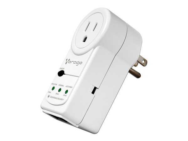 Protector De Voltaje Vorago AVR-300, Supresor De Picos, 1,800 W. Color Blanco