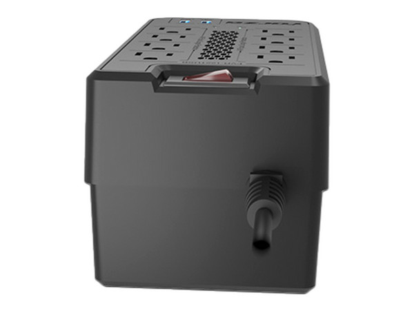 Regulador Forza FVR-1221USB, 1200VA/600W, 8 Contactos NEMA-15R,  2 Puertos USB, Color Negro.