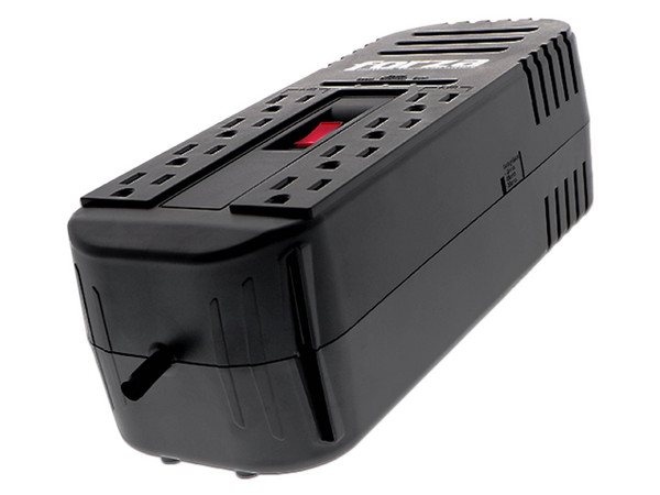 Regulador de Voltaje Forza FVR-2201 2200VA/1100W, 8 Contactos. Color Negro.