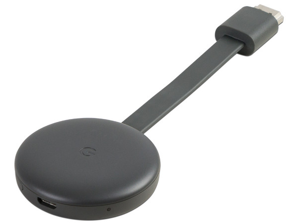 Google Chromecast 3 HDMI (dispositivo de transmisión de contenido multimedia).