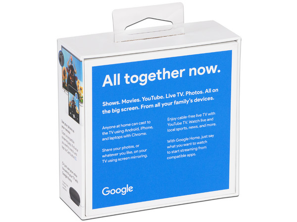 Google Chromecast 3 HDMI (dispositivo de transmisión de contenido multimedia).