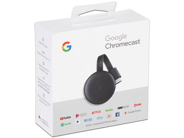 Google Chromecast 3 HDMI (dispositivo de transmisión de contenido multimedia).
