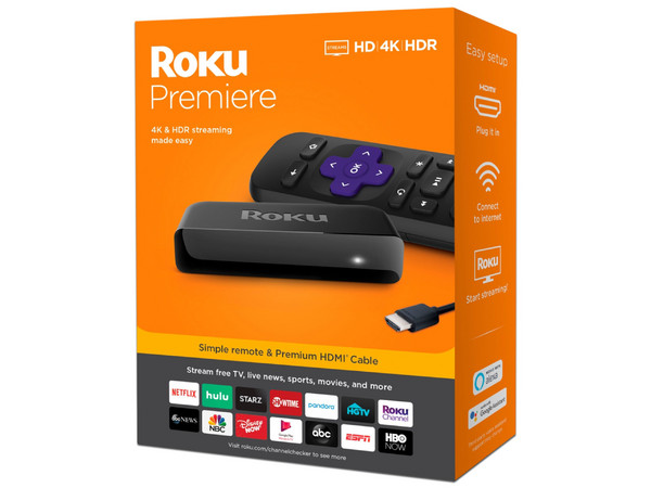 Reproductor de Streaming Multimedia Roku Premiere, HDMI, 4K UHD.
