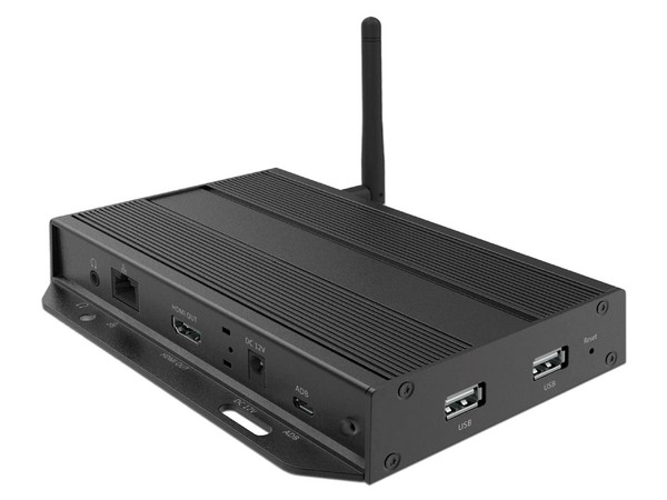 Reproductor multimedia en red ViewSonic, 4K UHD, Android 7.1, Gigabit LAN, Wi-Fi.