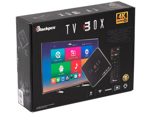 TV Box Blackpcs con Android 7.1, Memoria RAM de 1GB, Almacenamiento 8GB, (Convierte tu TV convencional en Smart TV).