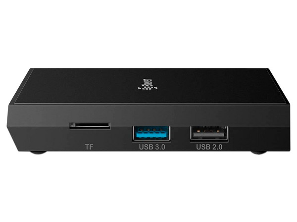 TV Box Steren INTV-1000 con Android TV, Memoria RAM de 2GB, Almacenamiento de 16GB, Control remoto, Wi-Fi, HDMI. Color Negro.
