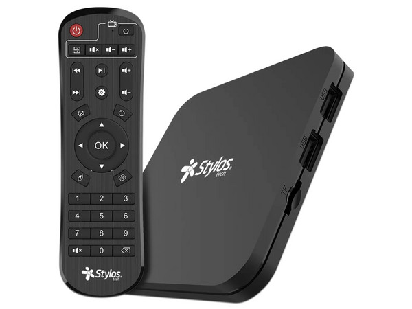 TV Box Stylos STVTBX6B con Android TV 10, Memoria RAM de 2GB, Almacenamiento 16GB, Wi-Fi, Ethernet, USB, MicroSD.