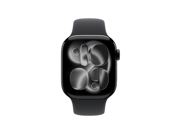 Apple Watch Series 11 de 42mm,
Pantalla OLED, 
Sensor Eléctrico de Frecuencia Cardiaca,
Bluetooth,
Correa Deportiva, 
WatchOS, 
Color Oro Negro Azabache.