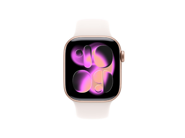 Apple Watch Series 11 de 42mm,
Pantalla OLED, 
Sensor Eléctrico de Frecuencia Cardiaca,
Bluetooth,
Correa Deportiva, 
WatchOS, 
Color Oro Rosa.