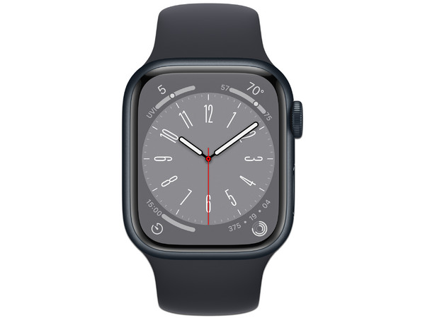 Apple Watch Series 8 de 41mm con GPS,
Procesador S8 de doble núcleo de 64 bits,
Pantalla Retina,
Wi-Fi, Bluetooth,
WatchOS,
Color Negro.