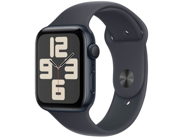Apple Watch SE 2nd Gen de 44mm, Caja de Aluminio Midnight, GPS, Wi-Fi, Bluetooth, Incluye Correa Deportiva Midnight Talla M/L.