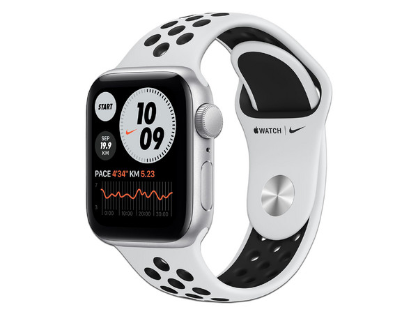 Apple Watch Nike SE de 40mm con GPS,
Procesador S5 de doble núcleo de 64 bits,
Pantalla Retina OLED con ForceTouch,
Wi-Fi, Bluetooth,
WatchOS. Color Plata.