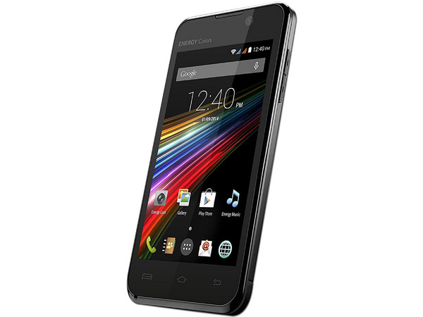 Smartphone Energy Sistem Colors:
Procesador ARM Cortex-A7 (1 GHz),
Memoria RAM de 512 MB, Almacenamiento interno de 4GB,
Cámara trasera de 5MP, Pantalla de 4