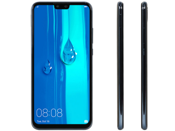 Smartphone Huawei Y9(2019): 
Procesador Kirin 710 Octa-core (hasta 2.19 GHz), 
Memoria RAM de 3GB, Almacenamiento de 64GB, 
Pantalla LED Multi Touch de 6.5