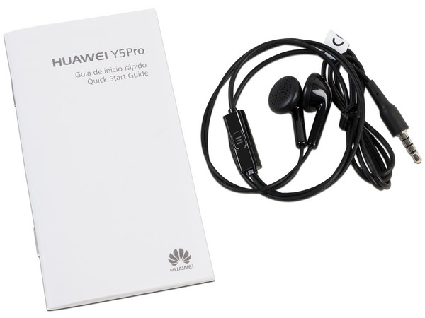 Smartphone Huawei Y5 Pro:
Procesador: Mediatek MT6737T Quad Core (1.44 GHz),
Memoria RAM de 2GB, Almacenamiento de 16GB (expandible con microSD),
Pantalla 5