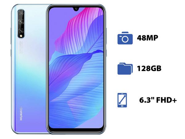 Smartphone Huawei Y8P: 
Procesador HiSilicon Kirin 710F Octa Core (hasta 2.2 GHz),
Memoria RAM de 4GB, Almacenamiento de 128GB,
Pantalla LED Multi Touch de 6.3