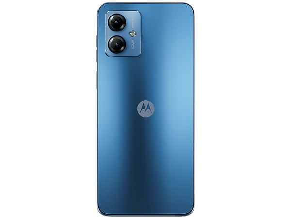 Smartphone Motorola Moto G14: 
Procesador Octa-Core (hasta 2.0 GHz), 
Memoria RAM de 4GB, Almacenamiento de 128GB, 
Pantalla LED Multi-Touch de 6.5
