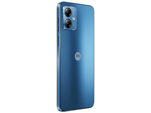 Smartphone Motorola Moto G14: 
Procesador Octa-Core (hasta 2.0 GHz), 
Memoria RAM de 4GB, Almacenamiento de 128GB, 
Pantalla LED Multi-Touch de 6.5