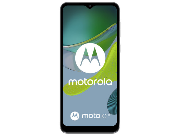 Smartphone Motorola Moto E13: 
Procesador UNISOC T606 (hasta 1.6 GHz), 
Memoria RAM de 2GB, 
Almacenamiento de 64GB, 
Pantalla LED Multi-Touch de 6.5