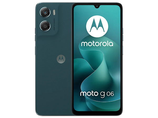 Smartphone Motorola Moto G06: 
Procesador Mediatek Helio G81 (hasta 2.0 GHz), 
Memoria RAM de 4GB, Almacenamiento de 64GB, 
Pantalla LED Multi-Touch de 6.8