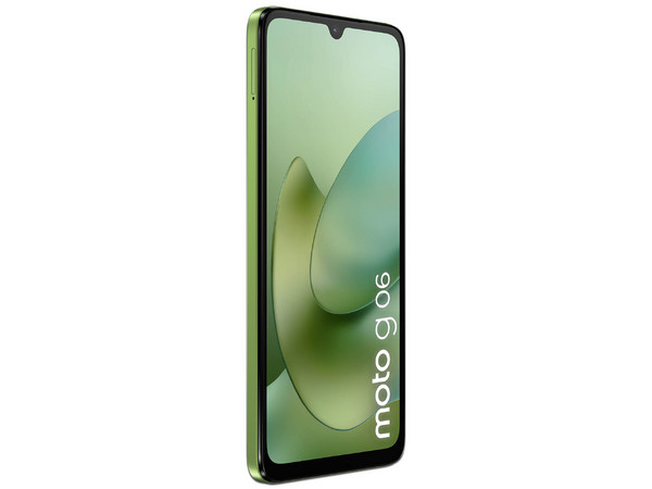 Smartphone Motorola Moto G06: 
Procesador Mediatek Helio G81 (hasta 2.0 GHz), 
Memoria RAM de 4GB, Almacenamiento de 128GB, 
Pantalla LED Multi-Touch de 6.8