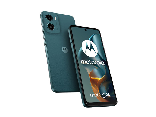 Smartphone Motorola Moto G05: 
Procesador Mediatek Helio G81 Extreme (hasta 2.0 GHz), 
Memoria RAM de 8GB, Almacenamiento de 256GB, 
Pantalla LED Multi-Touch de 6.67