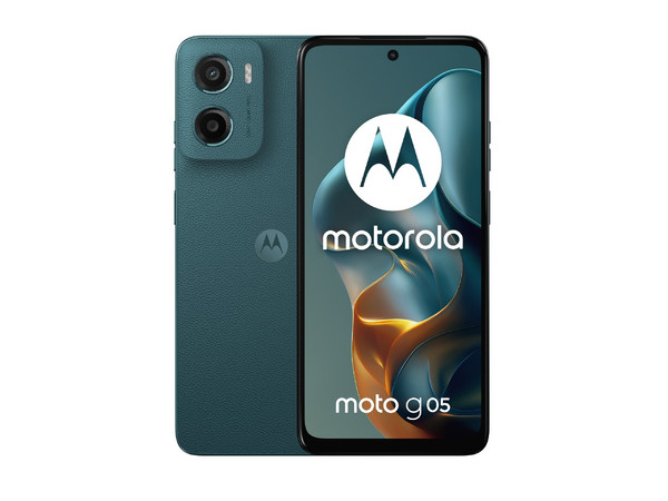 Smartphone Motorola Moto G05: 
Procesador Mediatek Helio G81 Extreme (hasta 2.0 GHz), 
Memoria RAM de 8GB, Almacenamiento de 256GB, 
Pantalla LED Multi-Touch de 6.67