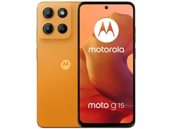 Smartphone Motorola Moto G15: 
Procesador Mediatek Helio G81 (hasta 2.0 GHz) , 
Memoria RAM de 4GB, Almacenamiento de 128GB, 
Pantalla LED Multi-Touch de 6.7