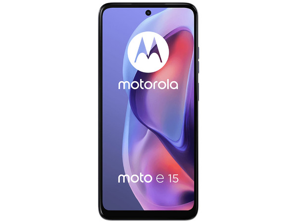 Smartphone Motorola Moto E15: 
Procesador Mediatek Helio G81 (hasta 2.0 GHz), 
Memoria RAM de 2GB, Almacenamiento de 64GB, 
Pantalla LED-Multi-Touch de 6.67