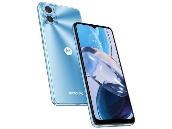 Smartphone Motorola Moto E22: 
Procesador Octa Core (hasta 2.3 GHz), 
Memoria RAM de 3GB, Almacenamiento de 32GB, 
Pantalla LED Multi-Touch de 6.5