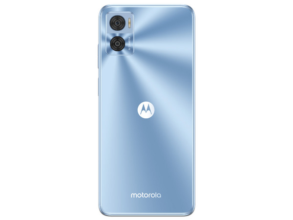 Smartphone Motorola Moto E22: 
Procesador Octa Core (hasta 2.3 GHz), 
Memoria RAM de 3GB, Almacenamiento de 32GB, 
Pantalla LED Multi-Touch de 6.5