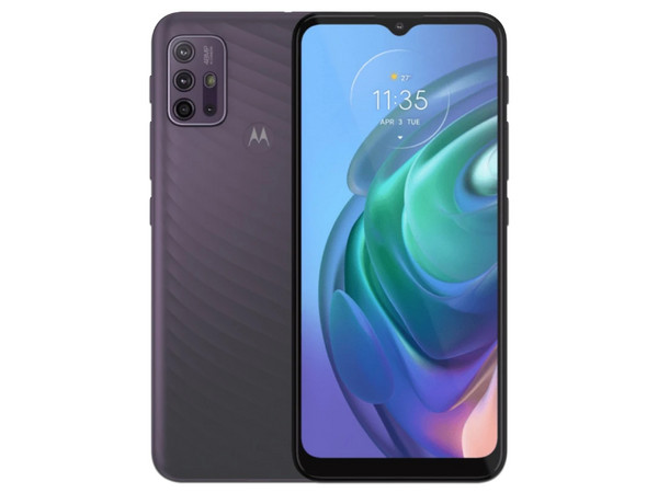Smartphone Motorola Moto G10:
Procesador Snapdragon 460 Octa Core (hasta 2.0 GHz), 
Memoria RAM de 4GB, Almacenamiento de 64GB, 
Pantalla LED Multi Touch de 6.5