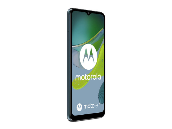 Smartphone Motorola Moto E13: 
Procesador UNISOC T606 (1.6 GHz), 
Memoria RAM de 4GB, 
Almacenamiento de 64GB, 
Pantalla LED Multi-Touch de 6.5