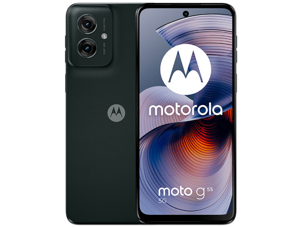 Smartphone Motorola Moto G55: 
Procesador MediaTek Dimensity 7025 (hasta 2.5 GHz), 
Memoria RAM de 8GB, Almacenamiento de 256GB, 
Pantalla LED Multi-Touch de 6.5
